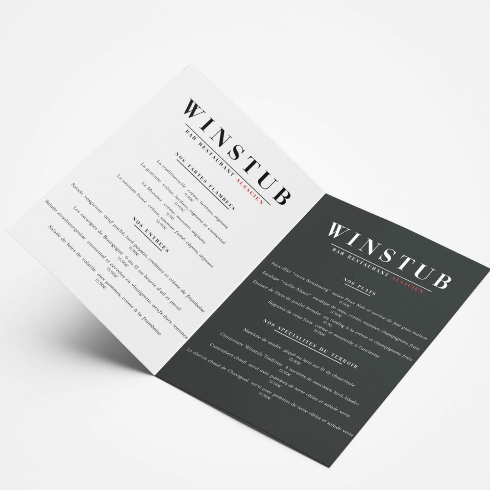 Dépliant restaurant